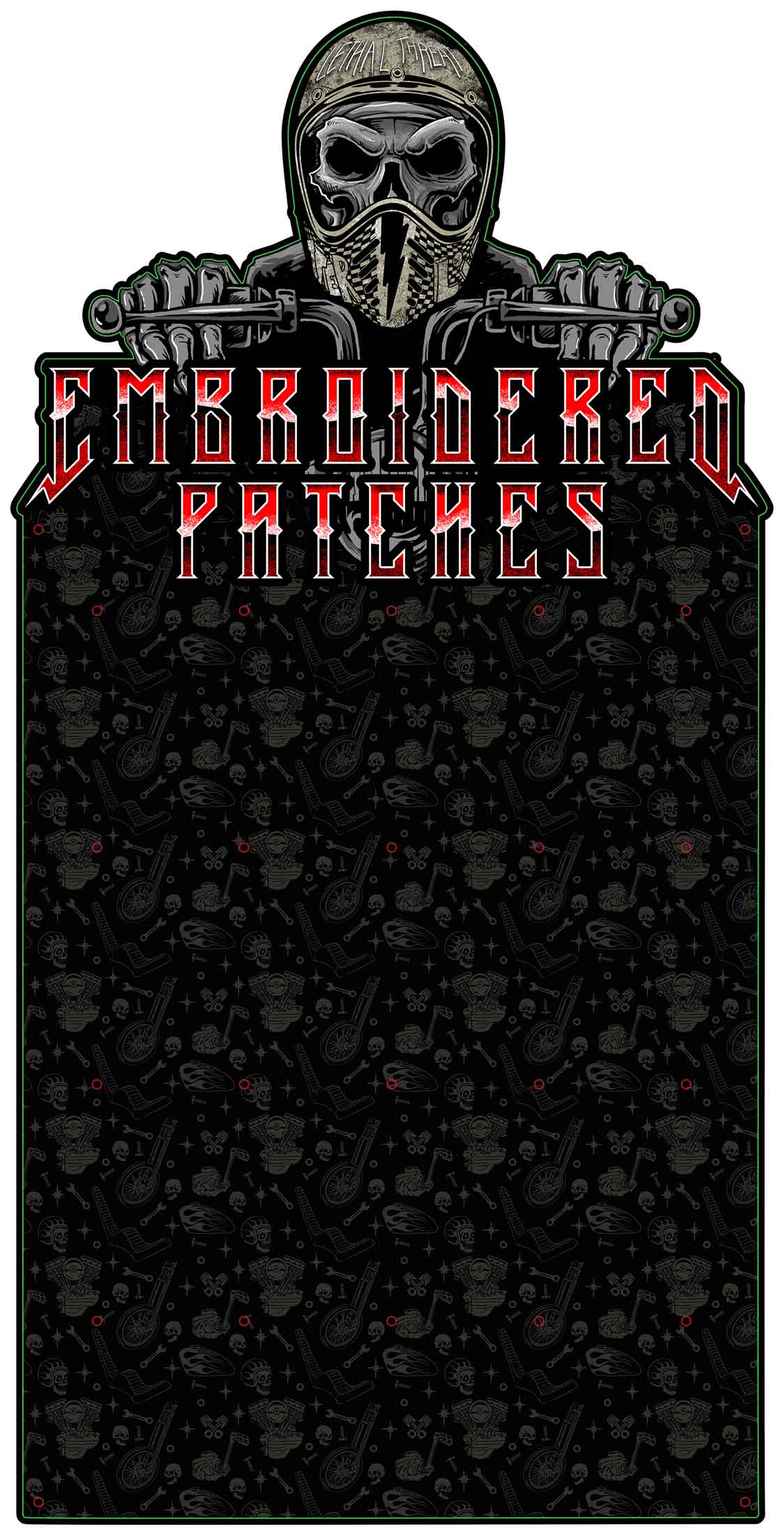 PATCHES METAL DISPLAY 23 X 46