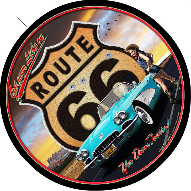 Route 66 Girl 28 x 28