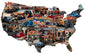 Hot Rod Usa Map 25 x 16