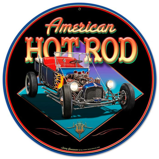 American Hot Rod Vintage Style Metal Sign 28 x 28