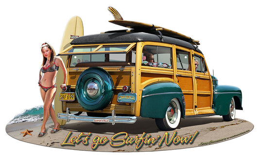 Woodie Vintage Style Metal Sign 15 x 9