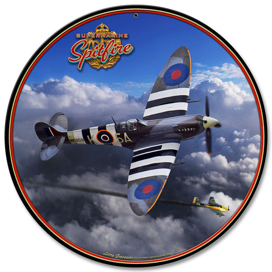 Spitfire Vintage Style Metal Sign 14 x 14