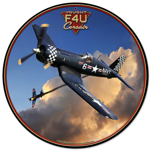 Corsair F4 Vintage Style Metal Sign 14 x 14