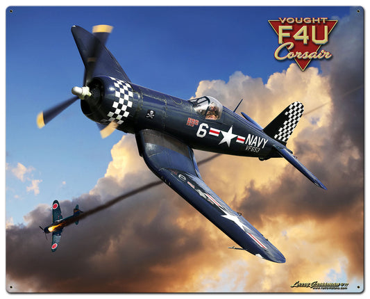 Corsair F4 Vintage Style Metal Sign 24 x 30