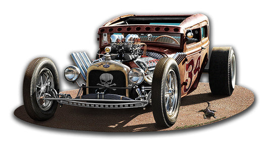 Rat Rod Vintage Style Metal Sign 17 x 8