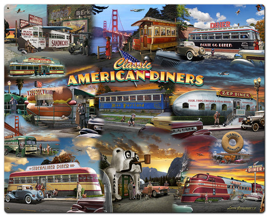 Diner Collage 24 x 30