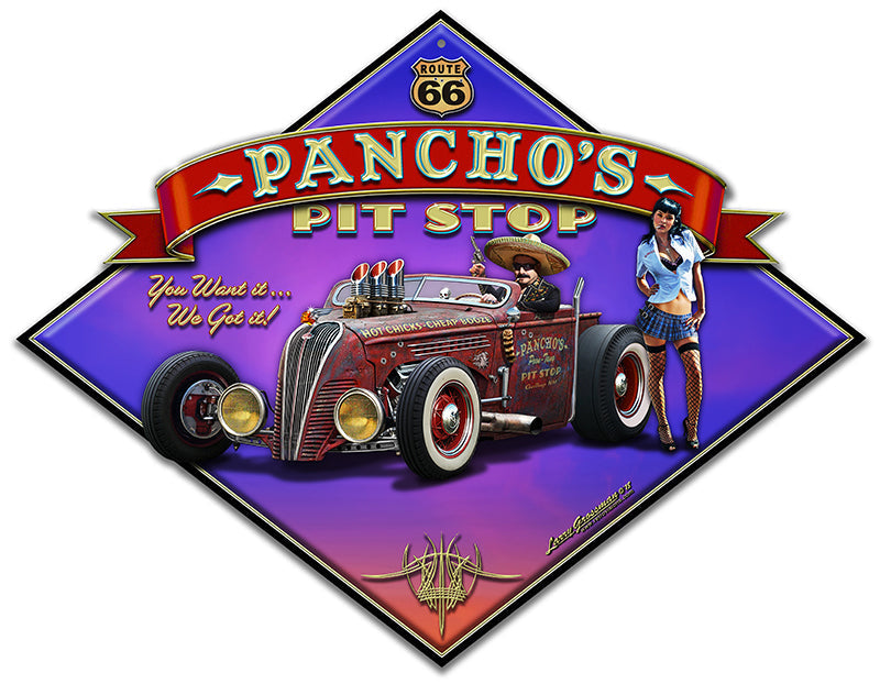 Route 66 Pancho'S 16 x 12