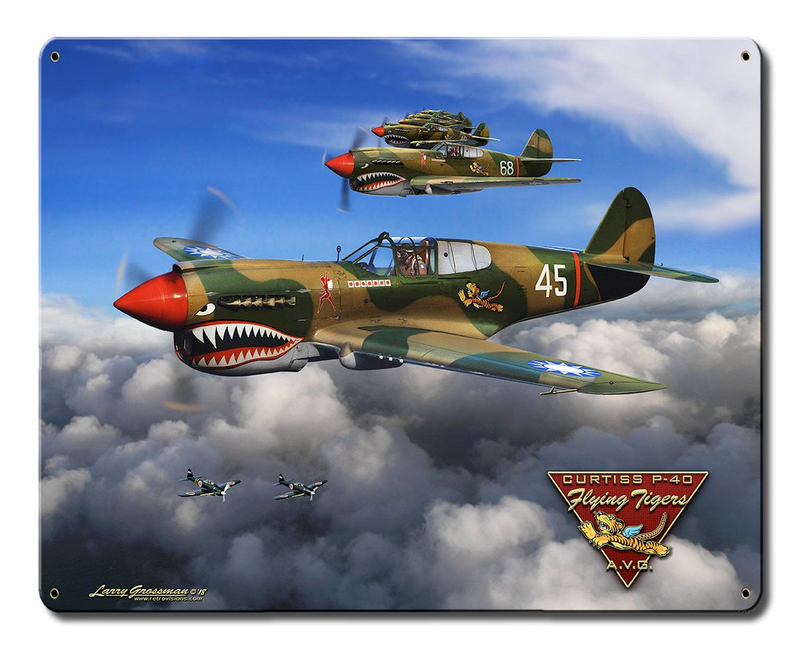 P-40 Flying Tigers 12x15