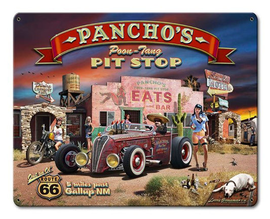 Pancho'S Poon-Tang Pit Stop 12 x 15