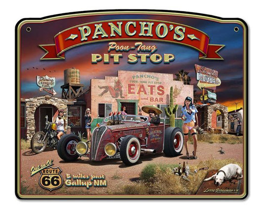 Pancho's Poon-Tang Pit Stop 18x14