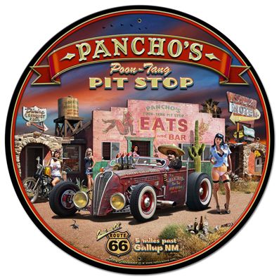 Pancho'S Poon-Tang Pit Stop 28 x 28