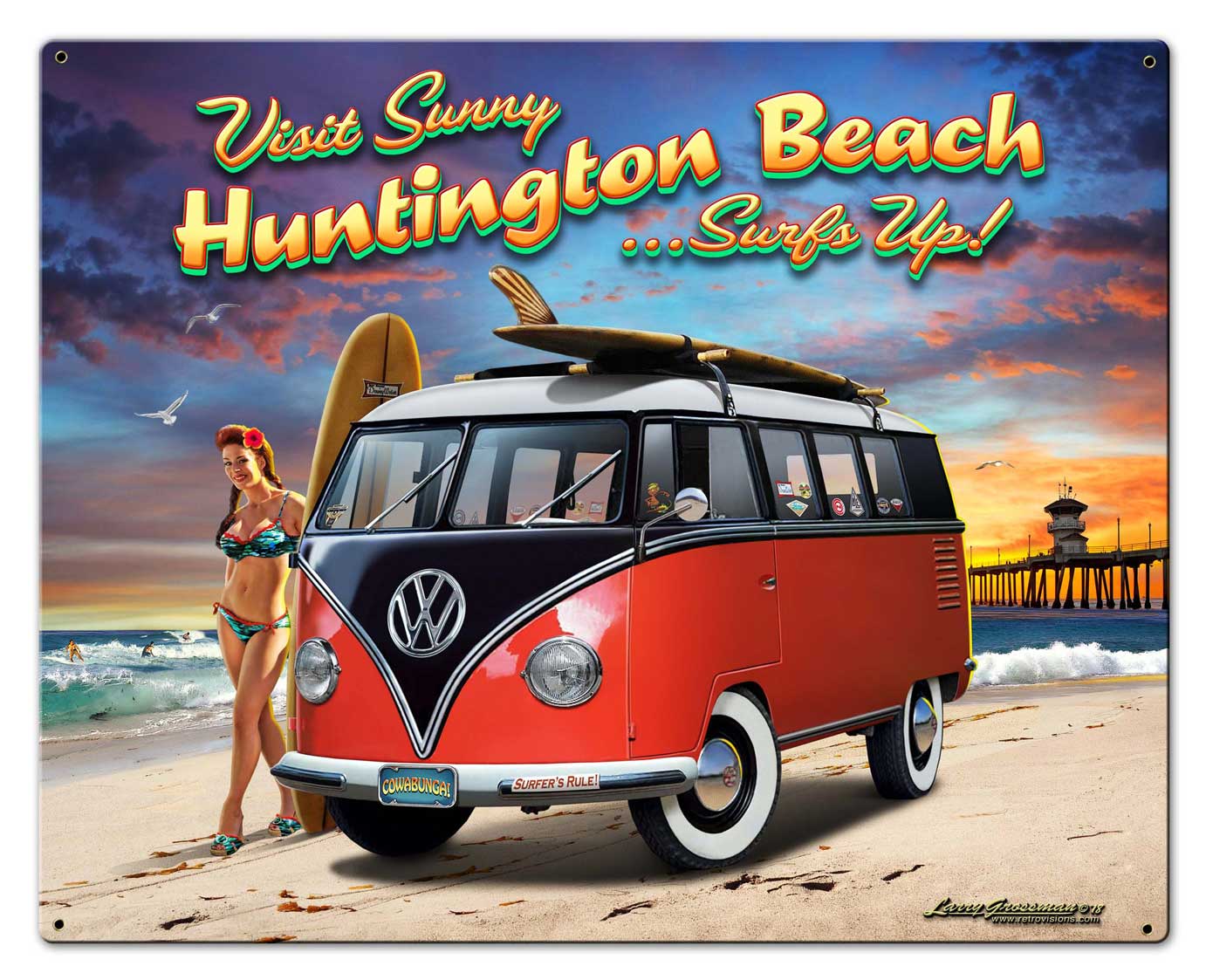 Huntington Beach Vw 30 x 24