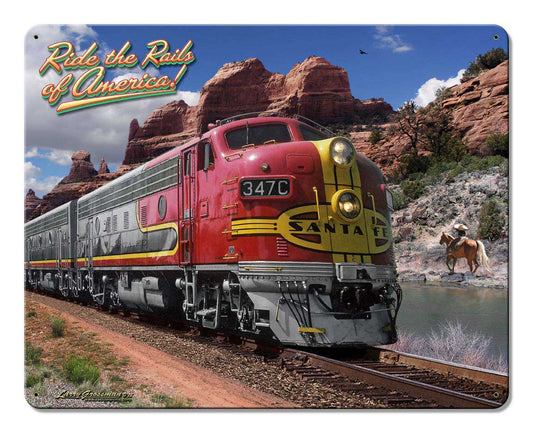 Ride The Rails Of America 15x12