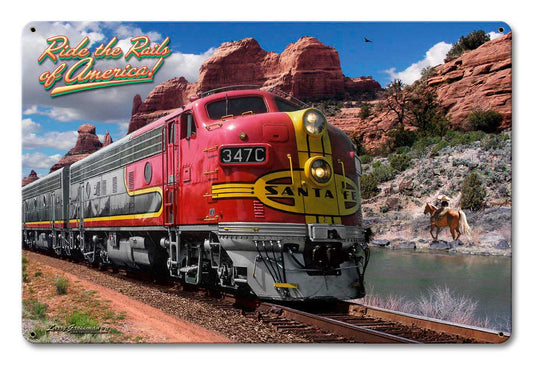 Ride The Rails Of America 18x12