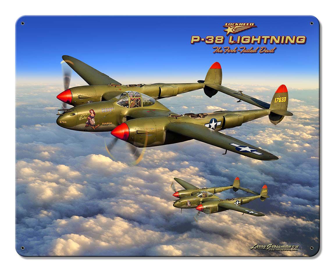 P-38 Lightning 18x12