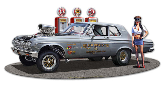 1964 Plymouth Gasser Fill-Up Wg 18 x 9