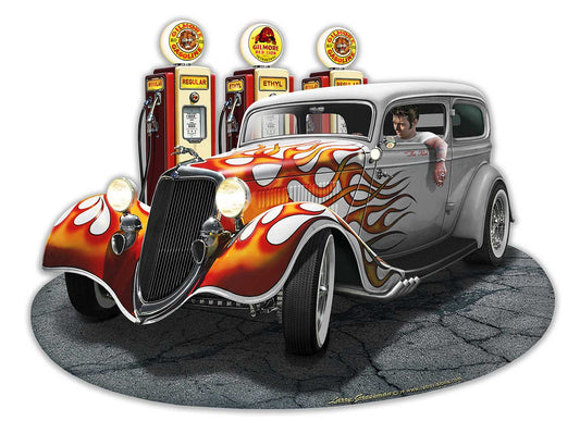 1934 Rod Sedan Fill-Up 18 x 14