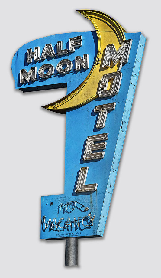 Half Moon Motel Sign 15x27