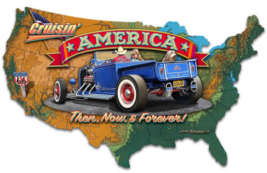 Cruisin' America Map 18 x 11