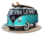 VW Bus Turquoise 28x22