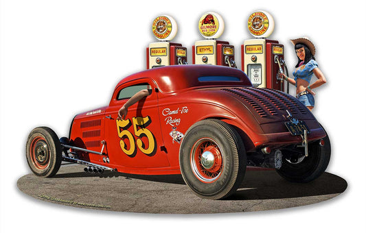 1933 Ol' Skool Coupe w Pump Girl 18x11
