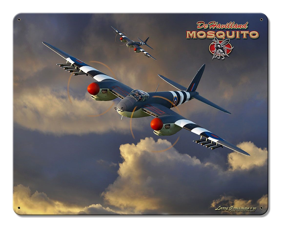 Mosquito WWII Airplane 15x12