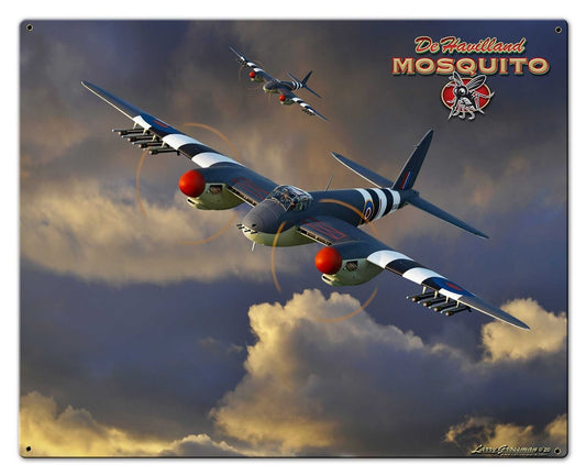 Mosquito Wwii Airplane 30 x 24