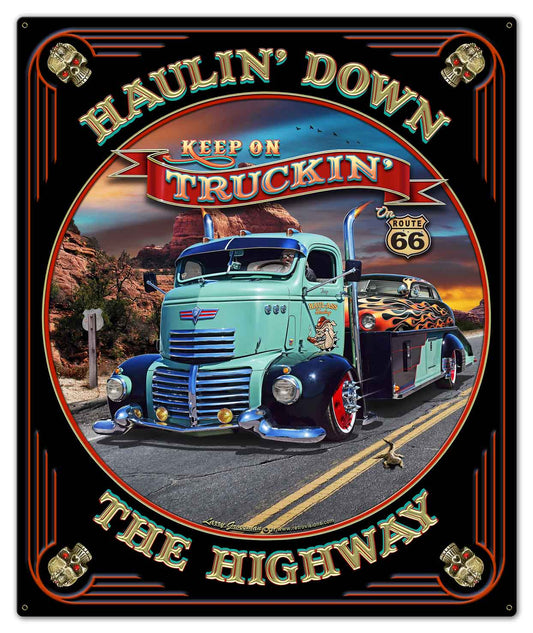 Haulin' Down Highway 30 x 36