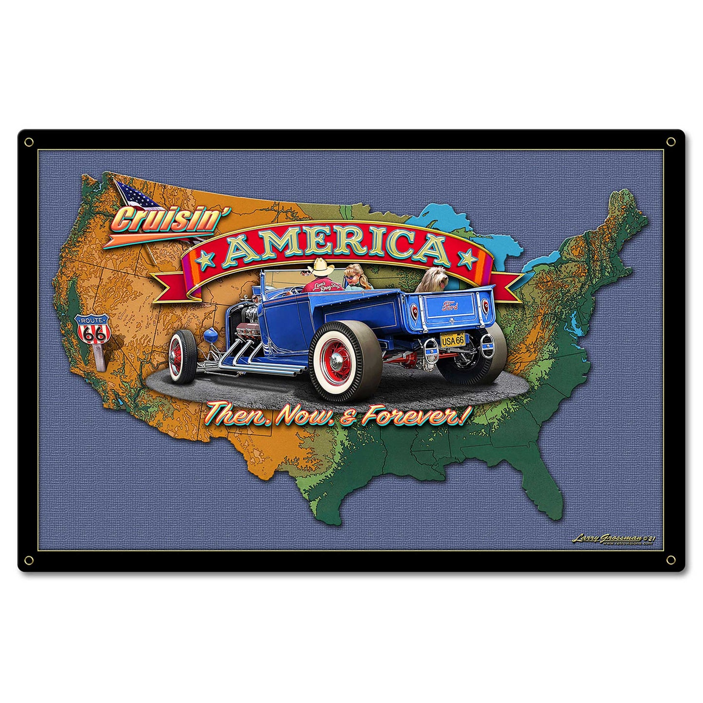 Crusin America Map 24 x 16