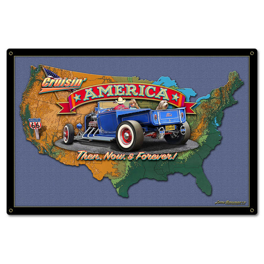 Crusin America Map 24 x 16