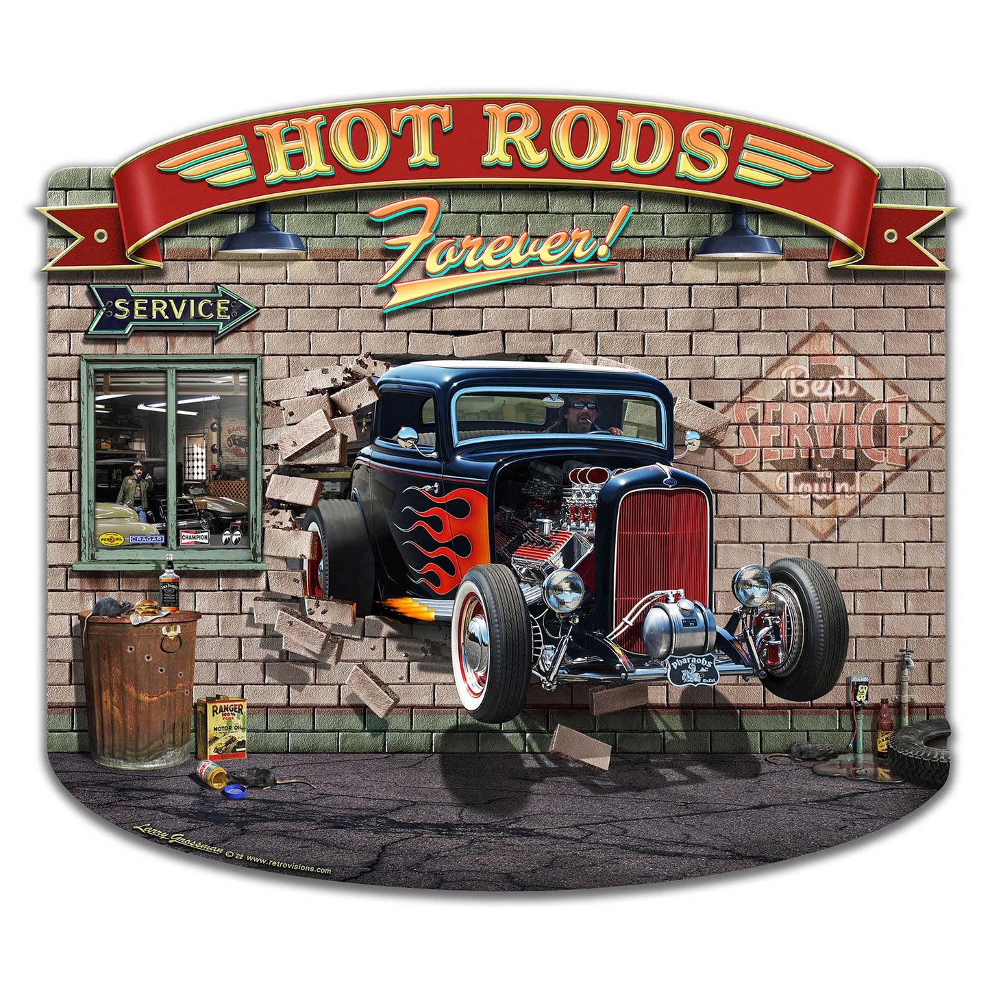 Hot Rods Forever 22 x 19