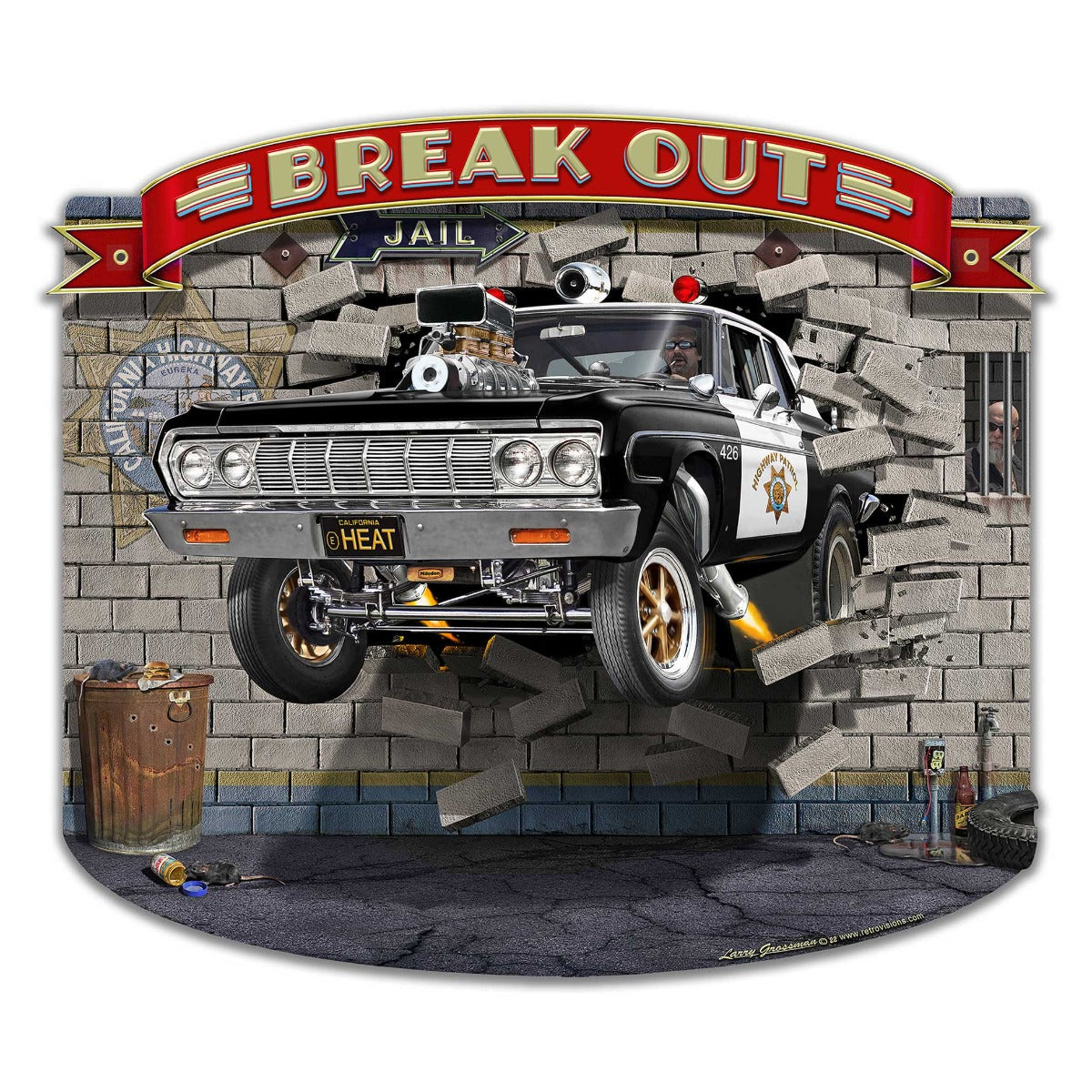 Cop Car Break Out 22 x 19