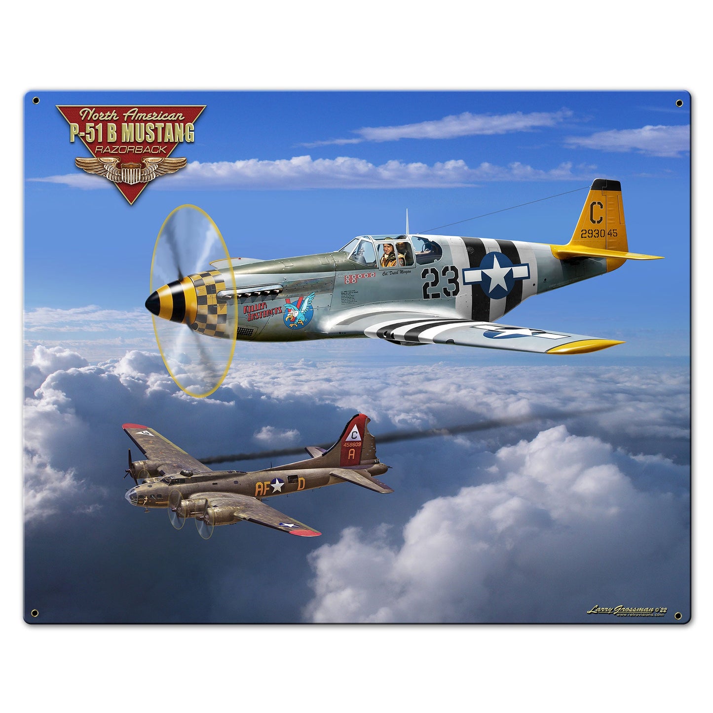 P-51B Mustang 30 x 24