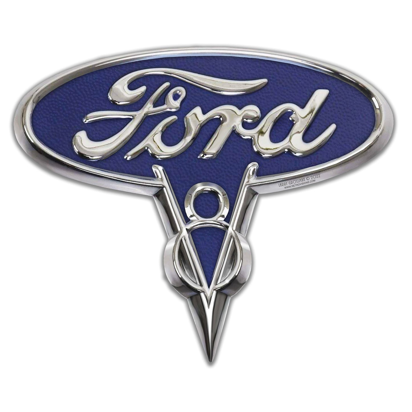 Ford V-8 Emblem 18 x 15