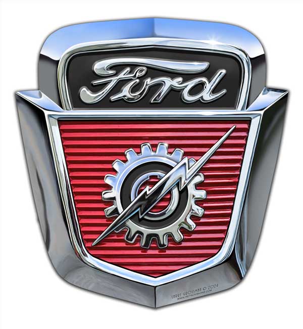 50S Ford Truck Hood Emblem 16 x 17