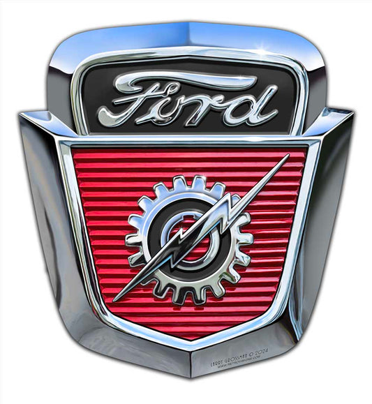 50S Ford Truck Hood Emblem 18 x 19