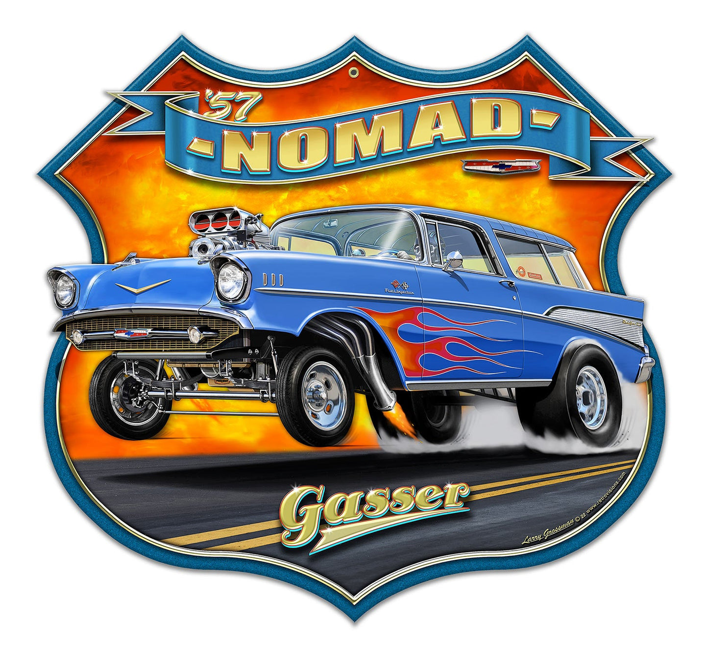 1957 Nomad Gasser Shield 18 x 17
