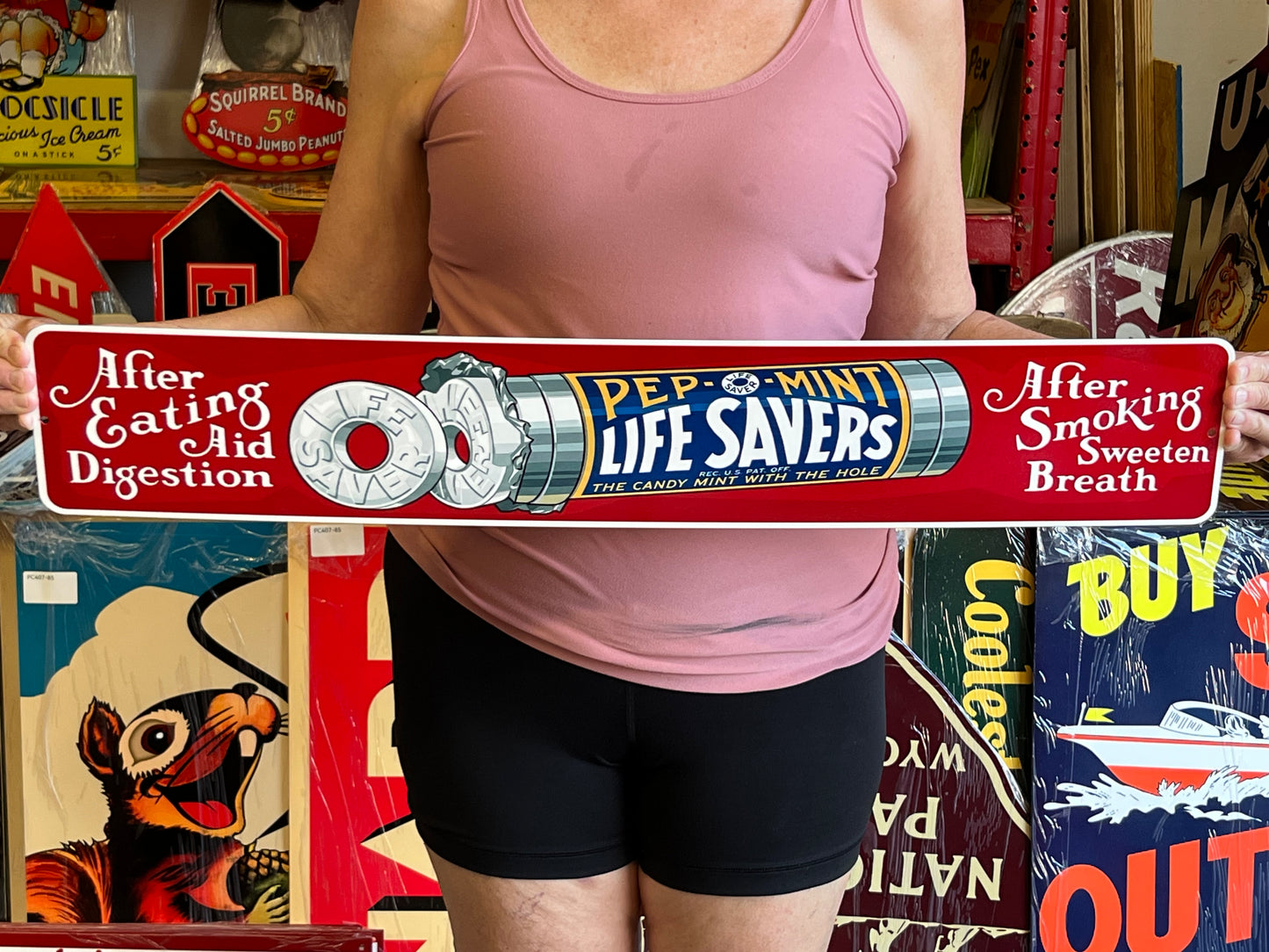 Pep O Mint Life Savers Vintage Style Metal Sign