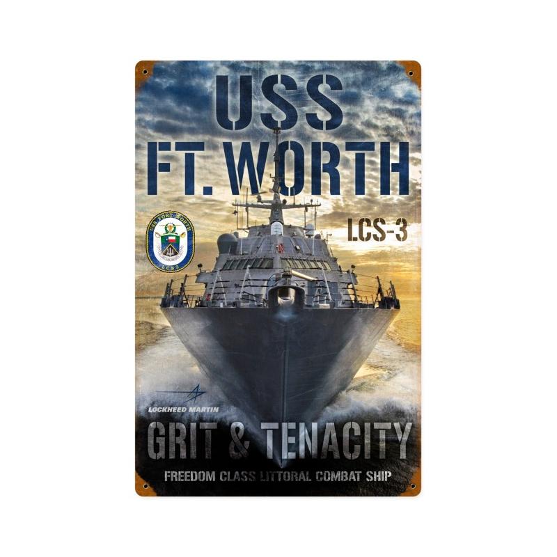 Uss Ft Worth 12 x 18