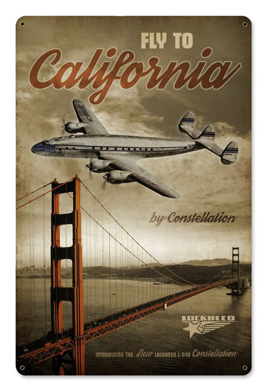 Fly To California Clipper 12 x 18