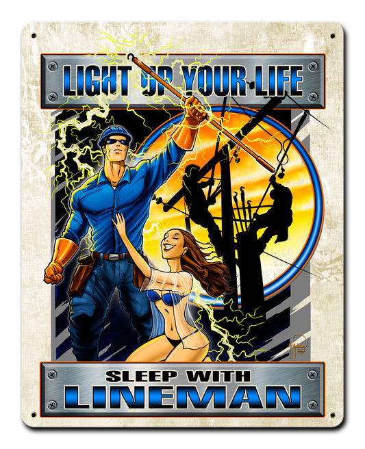 Lineman Light Up Your Life 12 x 15