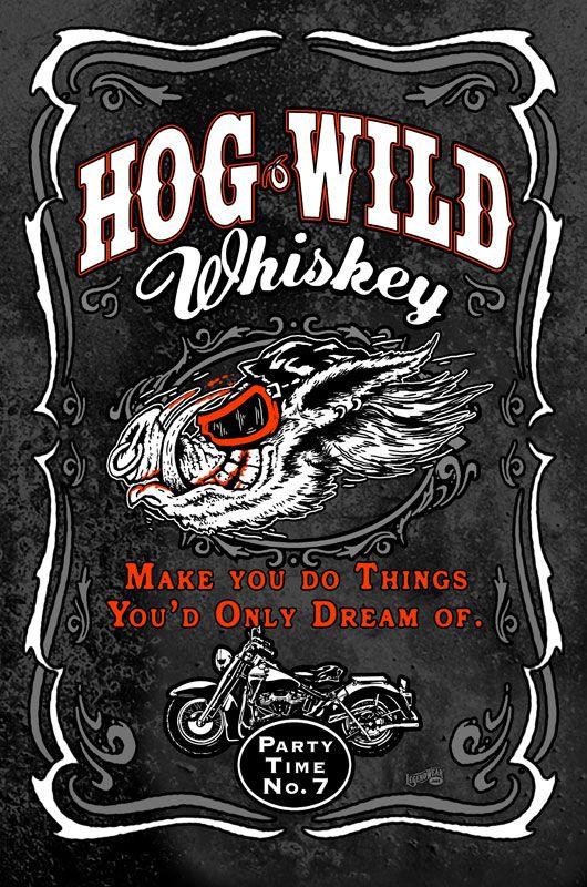 Hog Wild Whiskey 12 X 18