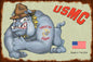 Usmc Bulldog 18 X 12