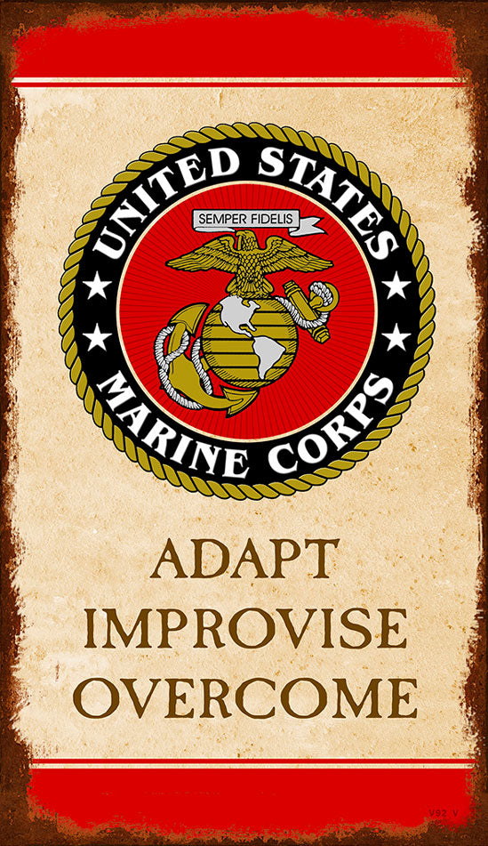 Marine Adapt Improvise Overcome 8 X 14