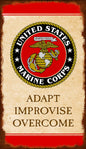 Marine Adapt Improvise Overcome 8 X 14