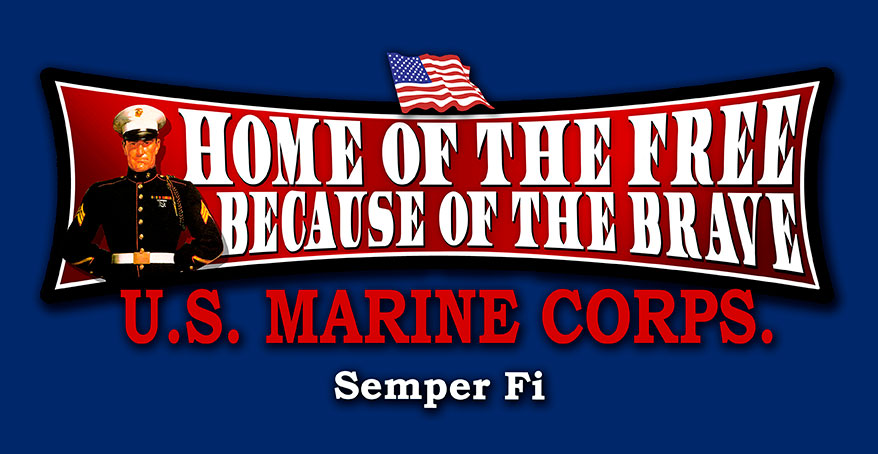 Home Of The Free Semper Fi 12 X 6