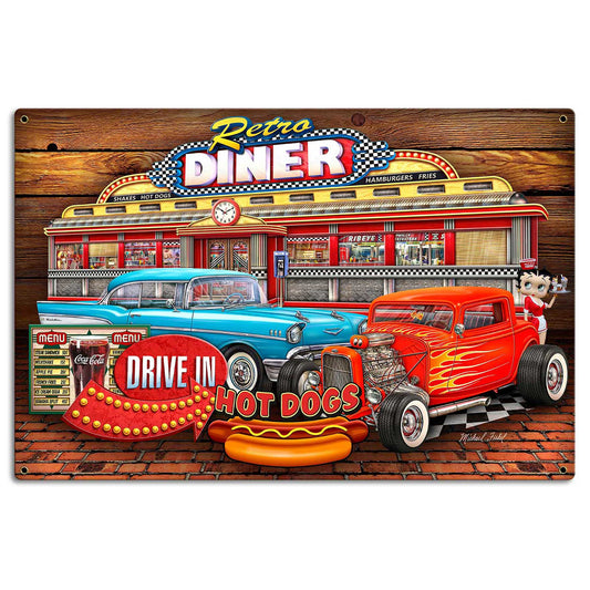 Diner Woodgrain 24 x 16