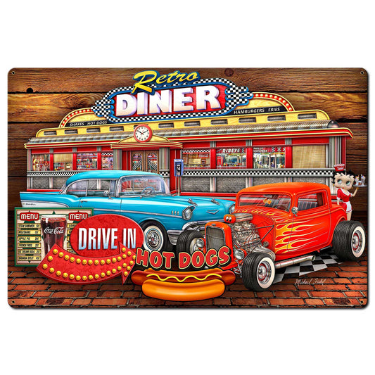 Diner Woodgrain 36 x 24