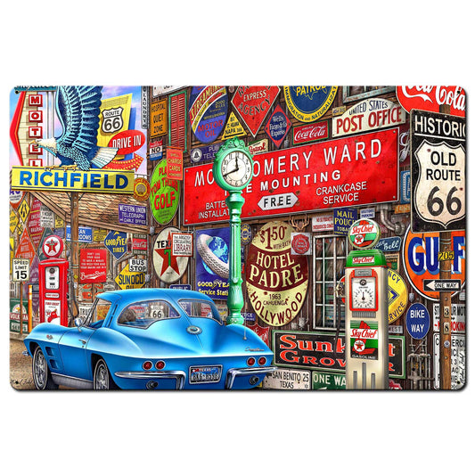 Along Route 66 36 x 24
