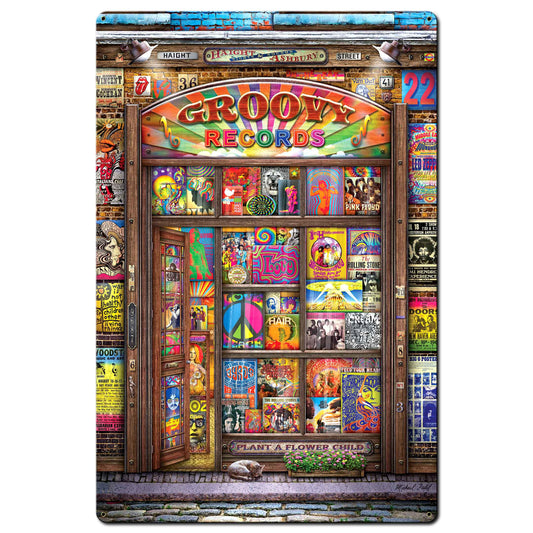 Groovy Records 24 x 36